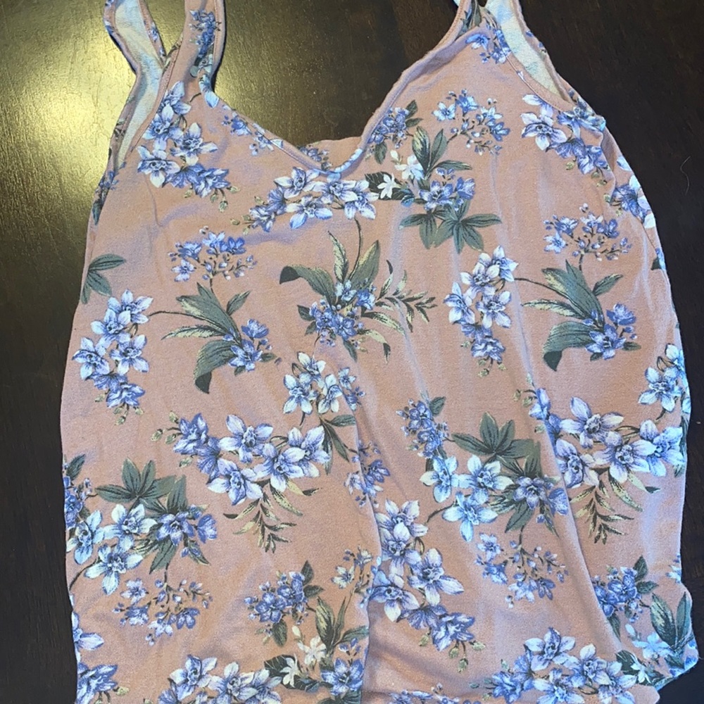 Pink Floral Tank Top